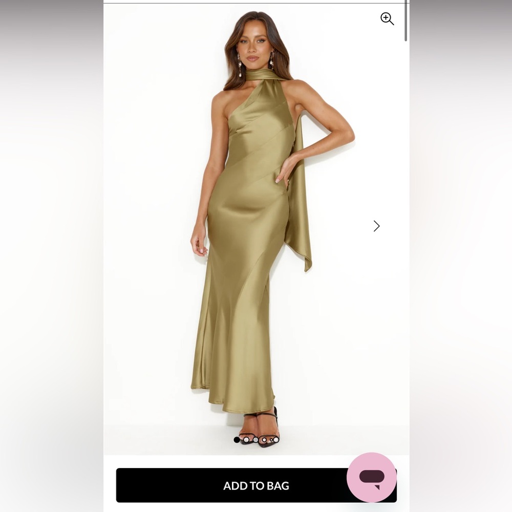 Hello Molly Glistening Star Satin Maxi Dress